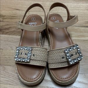 Target Classic Neutral Espadrille Sandals with Crystal Buckle - Unbranded